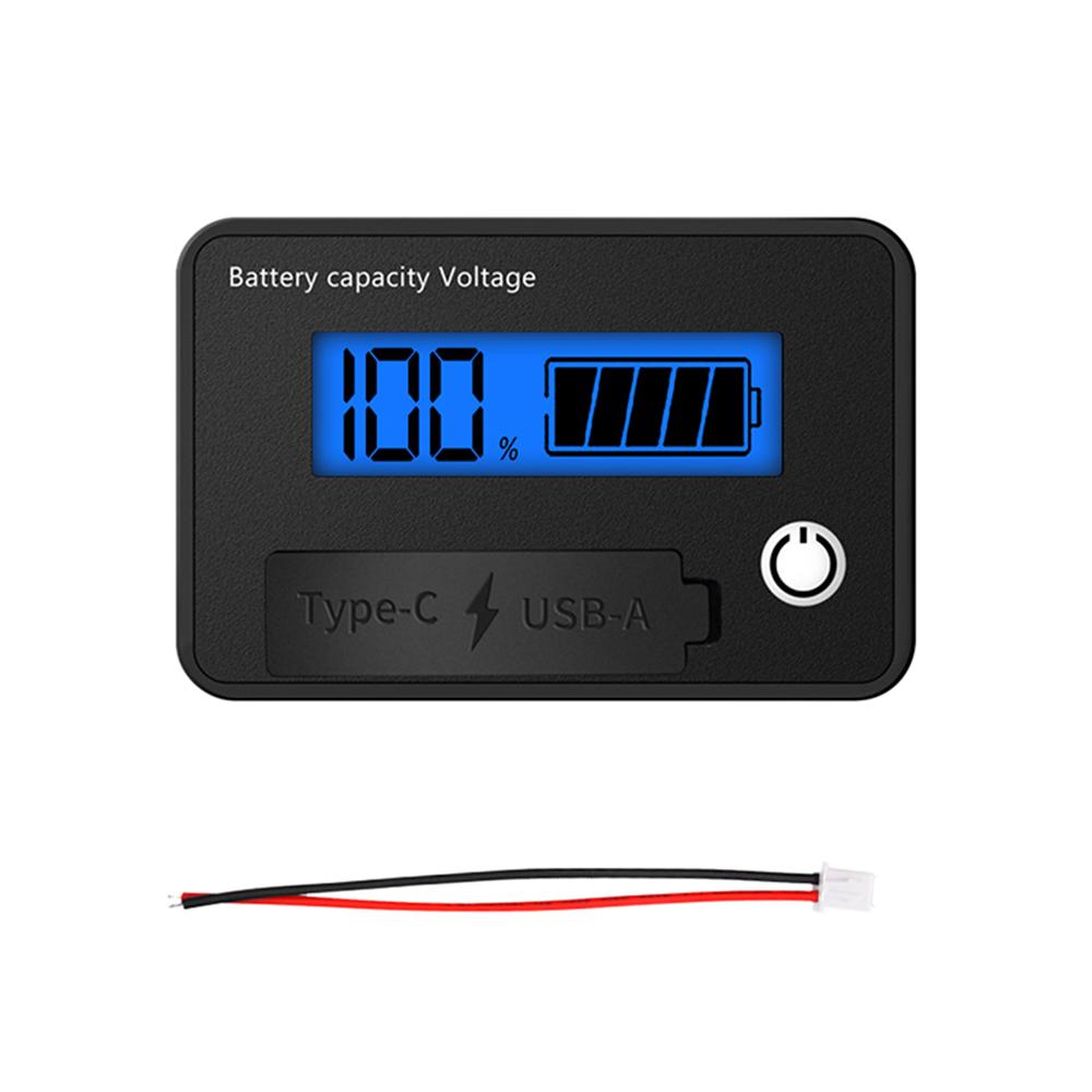 LCD Digital Display Acid battery Ternary Lithium Measurement Meter DC 8~30V Waterproof Battery Capacity Indicator