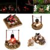 Landscape Playing House Fairy Garden Decor Dollhouse Bonfire Villa Scene Model Miniatures Campfire