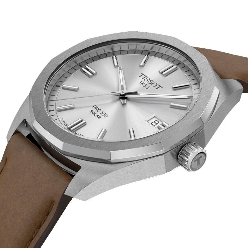 Tissot PRC100 Солнечный кварцевый механизм Мужские часы Часы 39 мм Черный циферблат T151.422.33.051.00