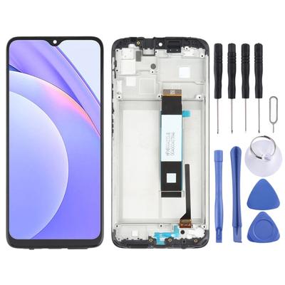 Полная сборка LCD-экрана и дигитайзера с рамкой для Xiaomi Redmi Note 9 4G / Poco M3 / Redmi 9 Power M2010J19SC M2010J19CG(черный)