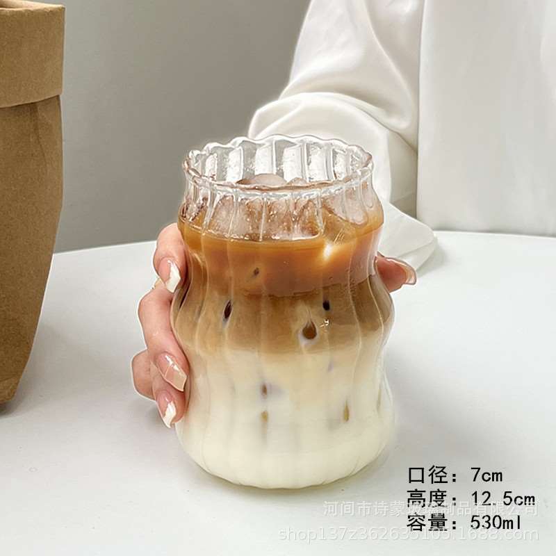 Кружка для кофе Chubby из высокоборосиликатного стекла, бытовая для девочек, для питья холодной воды и напитков с высокой термостойкостью, стакан для молочного чая, стакан для воды