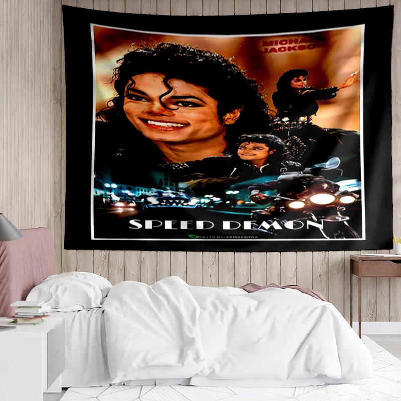 Michael Jackson Tapestry for Bedroom Aesthetic Classroom Tapestries Wall Hanging for Living Room Dorm Office,Ideal Creative Gift