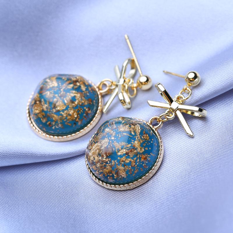 FEEYOO длинные серьги для женщин и девочек, модные золотые серьги, модные серьги с цветком, свадебные серьги, ювелирные изделия, подарок