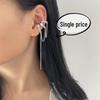 Non-Pierced Double-Layer Tassel Ear Cuff with Long Chain and Trendy Hong Kong Style