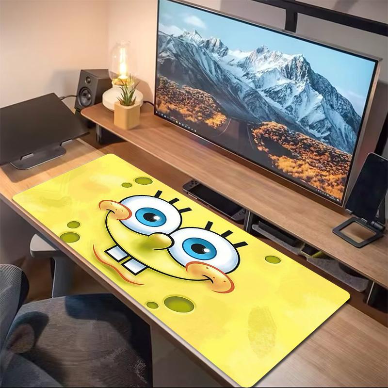 SpongeBob SquarePants2 Print Cushion Non-slip Laptop Tablet Big Mousepad XXL Mat Mini PC Playmat With Lock edge
