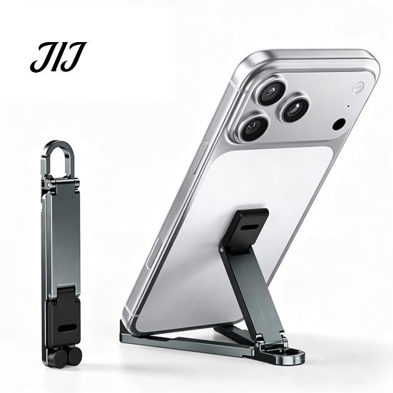 Mobile Phone Stand Mini Foldable Keychain, Portable Cell Holder for Travel Desk, Pocket Home Office
