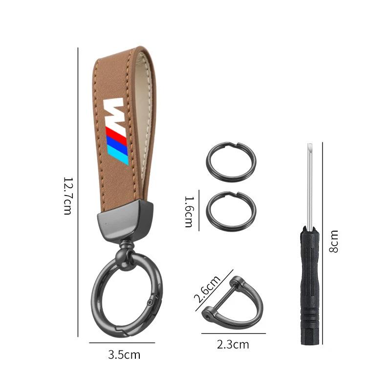 BAGC4 Car Sticker Car Keychain Keyring Leather logo Key Chain Pendant Gifts For BMW M Emblem E46 E36 E34 F10 E90 F30 E60 F30 E53 E30 E