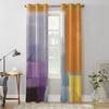 Спальня Кухня Шторы Абстрактная Картина Маслом Оранжевый Фиолетовый Оконные Шторы Шторы для Гостиной Декоративные Элементы