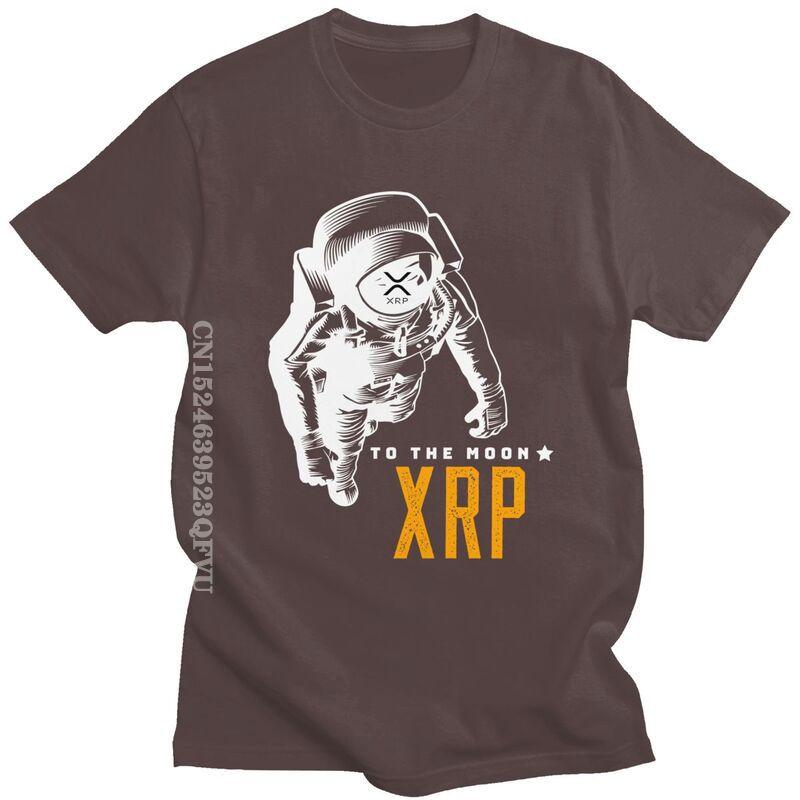 Крутые Потрясающие Волна XRP Луна Футболки Мужские Уличная Одежда Мужские Биткоин Крипто Футболка Уличная Одежда Футболка Оверсайз Хлопковая Футболка Харадзюку