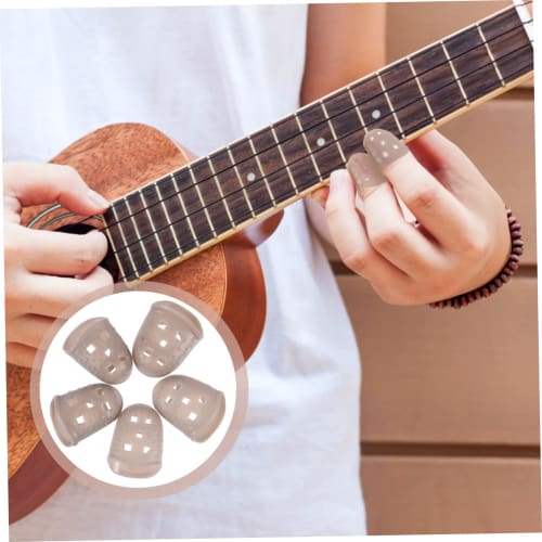 TOGEVAL 25-Piece Guitar Fingertip Protection Silicone Covers, Lightweight, Durable, and Portable for Music Performance, Compatible with Guitars, Ukule