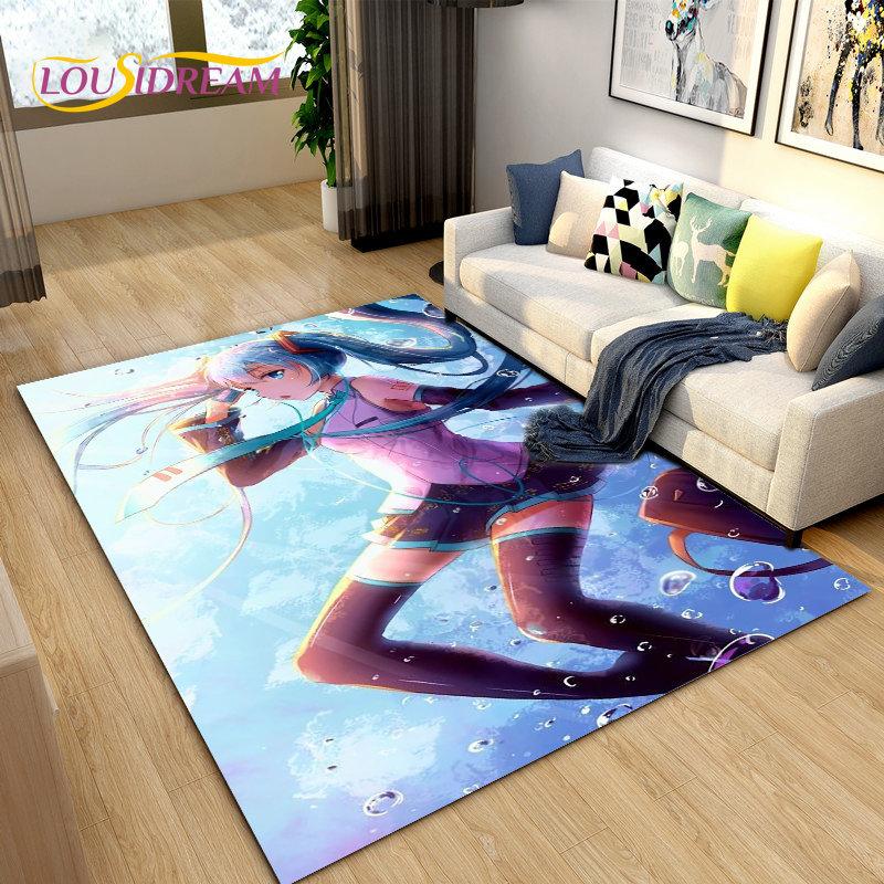 Японская музыка, аниме, мультфильм, 3D коврик, ковер для гостиной, спальни, диван, коврик для украшения, детские игры, нескользящий напольный коврик
