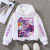 KPop Demon Hunters Angel Creative Print Children's Tops Fall & Winter Outdoor Fashion Warm Girls Hooded Sweatshirt