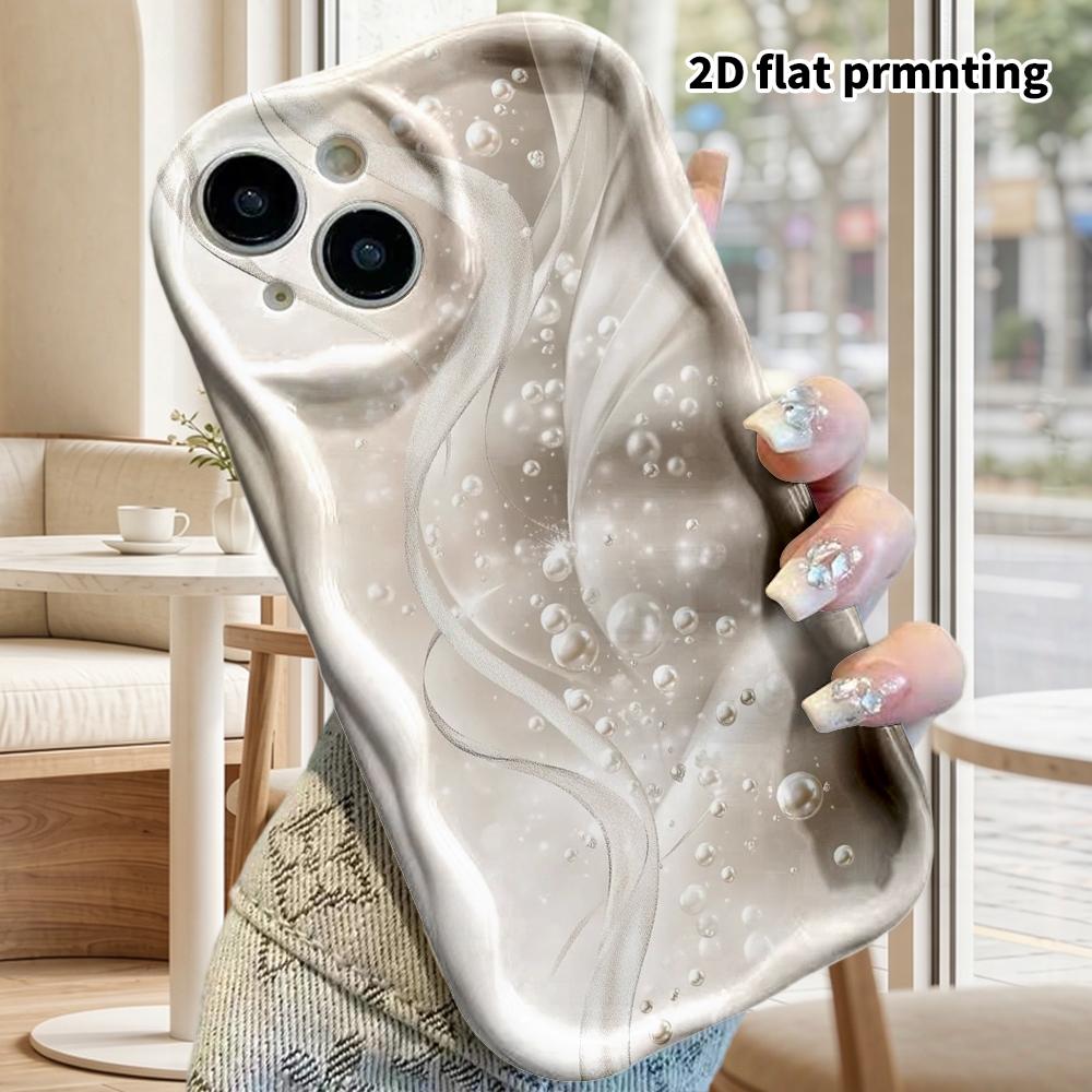 Чехол для телефона: 2D плоский дизайн, подходящий для защитного чехла-пленки для iPhone 18 17 16 15 14 13 Pro, стиль для пары, жемчужный шелк, рождественский и хэллоуинский праздник g