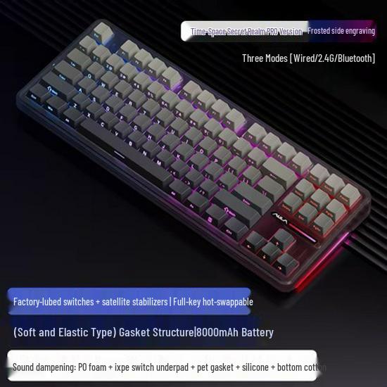 AULA F87Pro Wireless/Wired Mechanical Gaming Keyboard with Bluetooth
