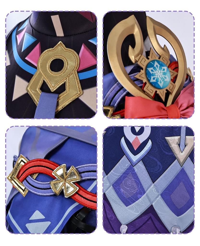 [CR ROLECOS] Genshin Impact Citrali Cosplay Costume with Wig, Full Set for Adults, Perfect for School Festivals (XL)