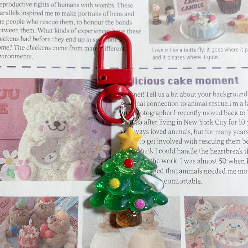 Рождественский подарок мультфильм милый рождественский брелок кулон автомобиль рюкзак украшение подарок рождественские елочные украшения