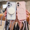 Чехол-ремешок для iPhone 16 15 14 13 12 11 Pro Max Plus X Xs Magsafe Crossbody Lanyard противоударный магнитный чехол для беспроводной зарядки