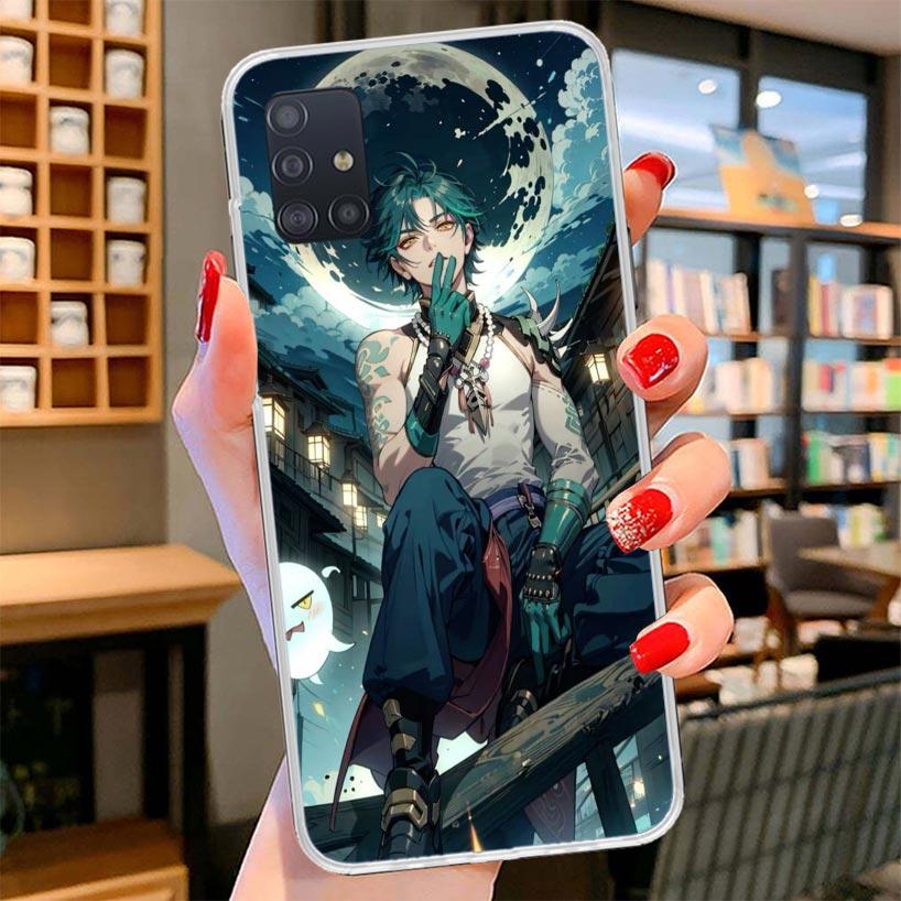 Чехол для телефона Xiao Genshin Impact для Samsung Galaxy A12 A22 A32 A52 A72 A02S Чехол для телефона Note 20 Ultra 10 S10 Plus A51 A71 A5