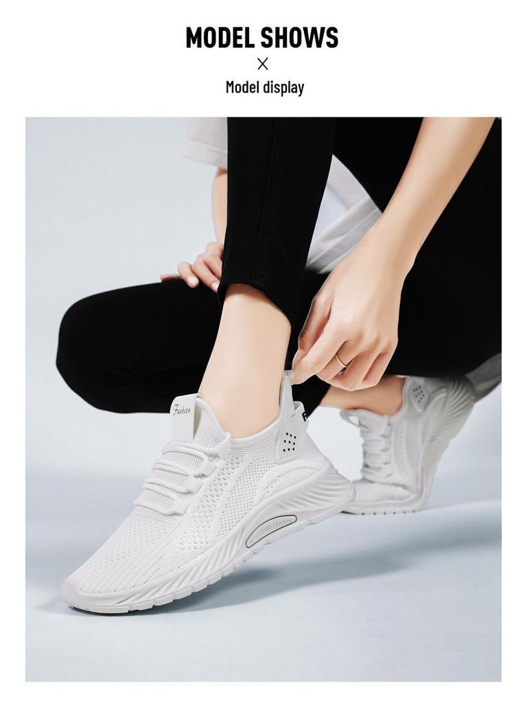 Women's Flyknit Summer Sneakers - Plus Size, Soft Sole, Casual Running Shoes