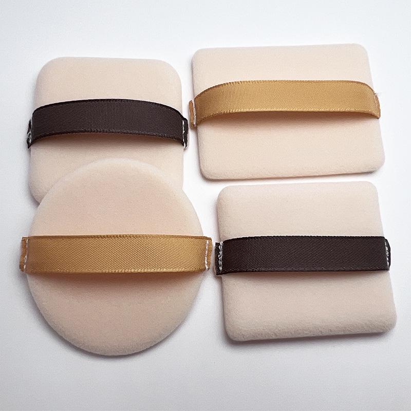 Big Brand Camel Plush Ultra-Thin Rectangular Powder Compact with Cushion Flocked Puff