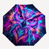1pc Neon Owl Umbrella Portable Folding Umbrella Durable Iron Frame, Suitable for All Seasons Home Travel Outdoor yy260319023