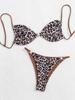Triangle Strap Pearl Sexy Bikini Split Swimsuit