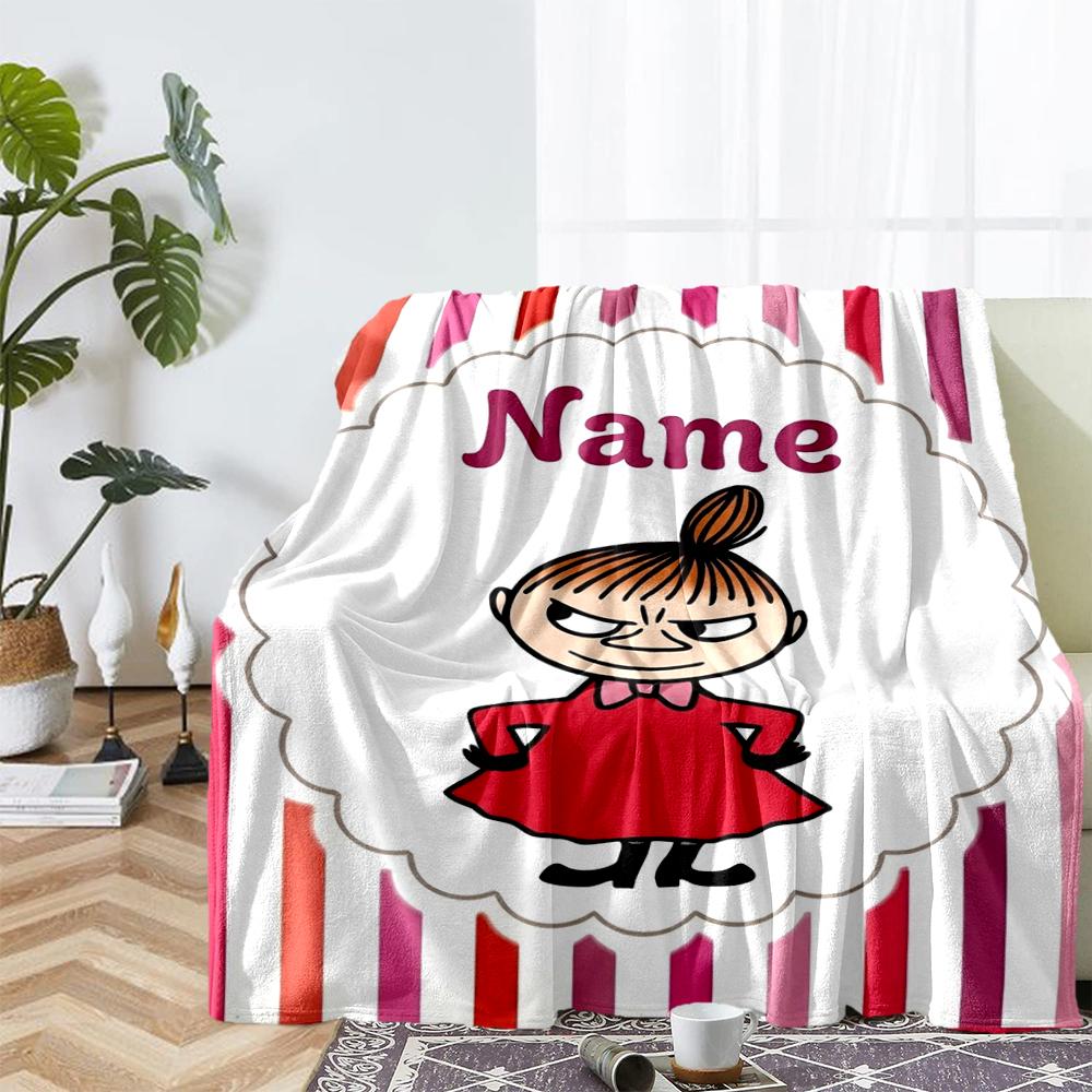 Custom Name Little My Theme Printed Blanket - Perfect for Couch, Bed, Travel & Outdoor Use | Machine Washable, Cozy & Durable.