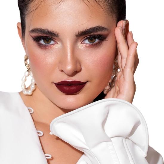 Помада Fashion Colour Glossip Non-Transfer | Стойкость 12 часов | Выдвижной карандаш для губ | Нанесение одним движением(Мягкий бордовый)