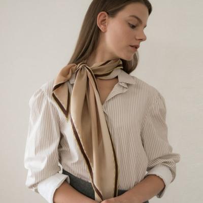 BB’DE SOLI’DE Ely Silk Scarf -beige