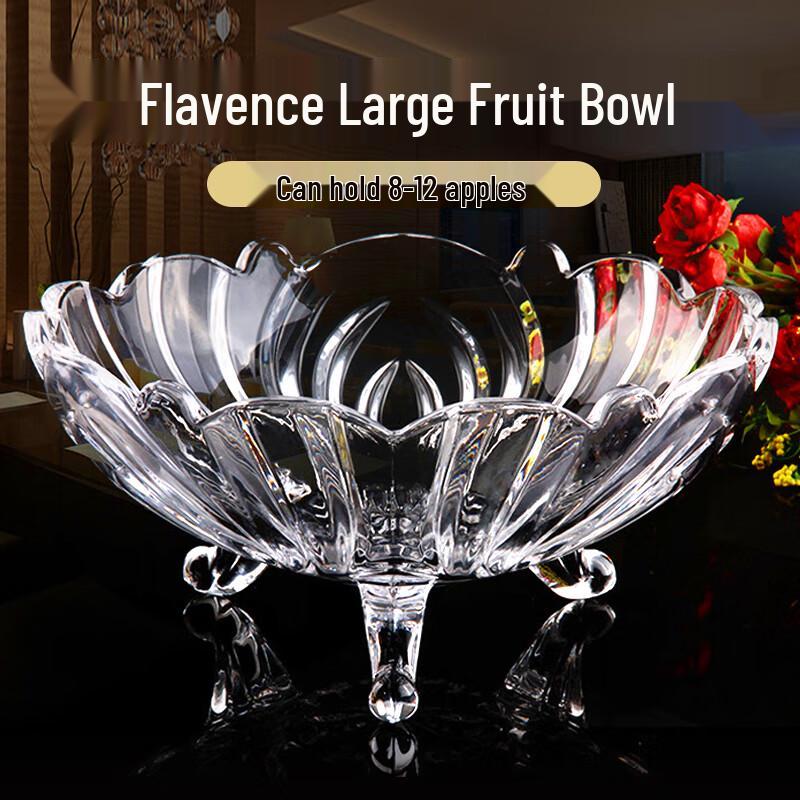 Кристальная стеклянная тарелка для фруктов в скандинавском стиле