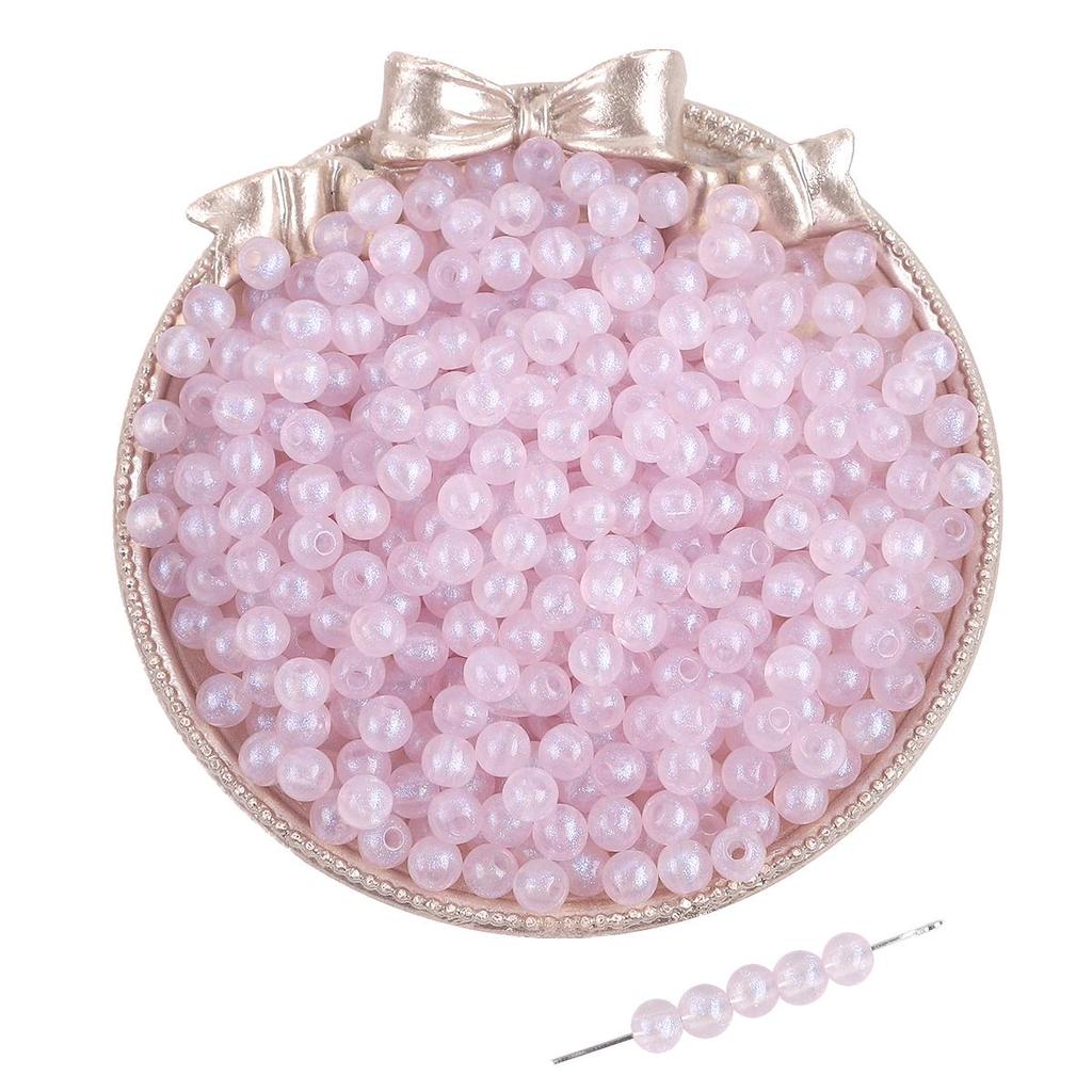 6mm/8mm Acrylic Mermaid Color Round Beads For DIY Jewelry Making