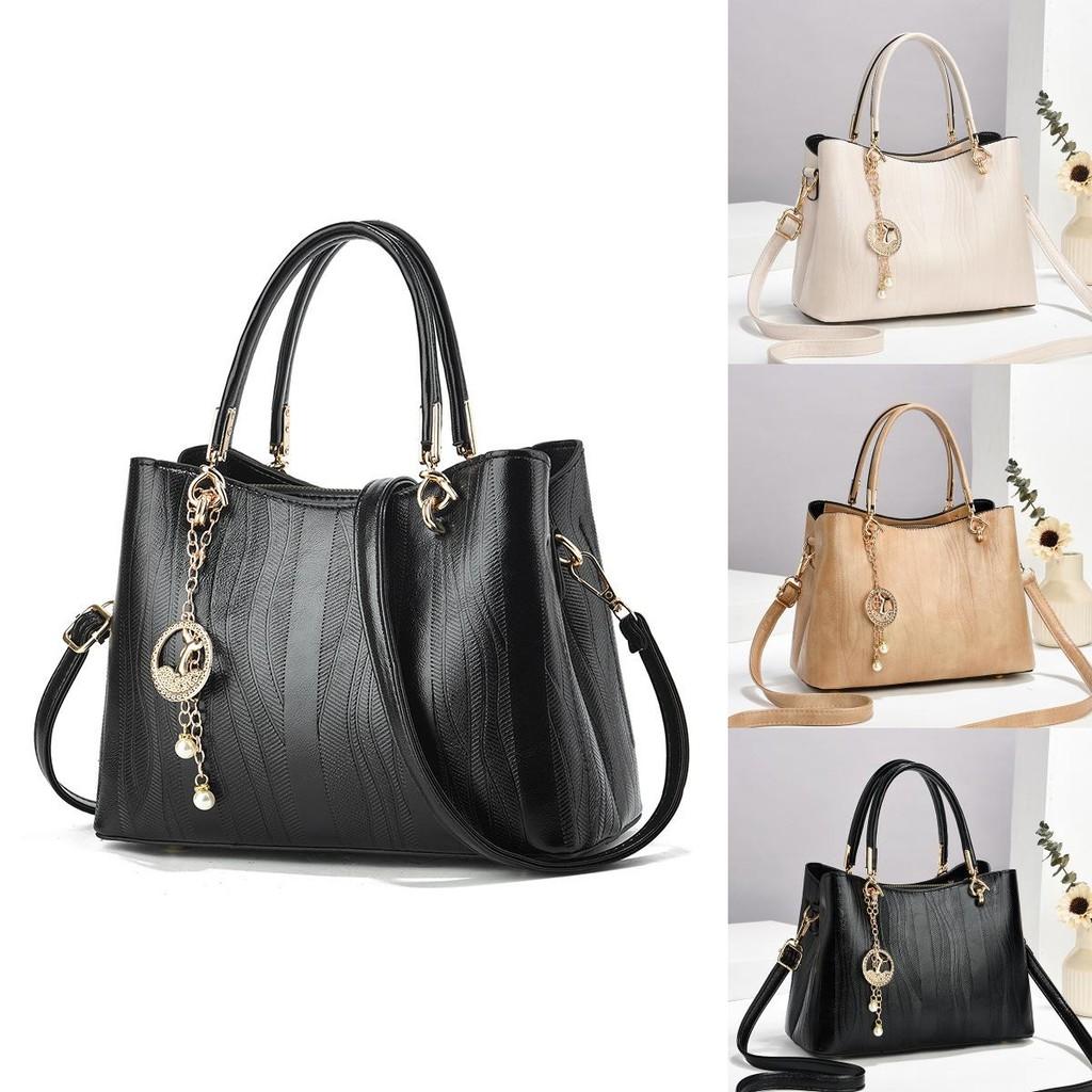 Chic And Stylish Pu Handbag For Fall Winter With Versatile Shoulder Strap And Zipper Closure