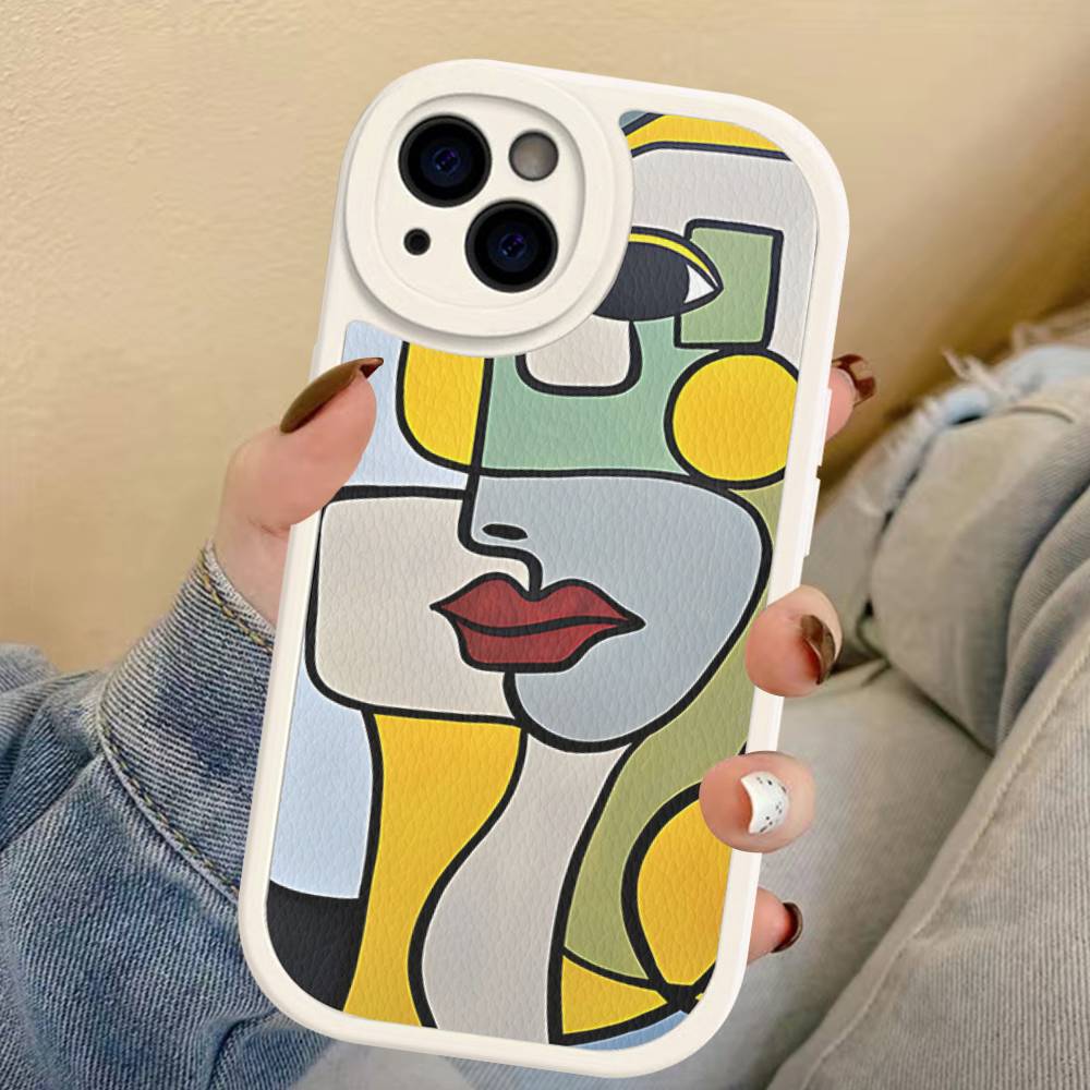 Picasso Abstract Art Phone Cover For IPhone 11 12 13 14 15 16 Pro Max Mini Plus Soft Leather Case