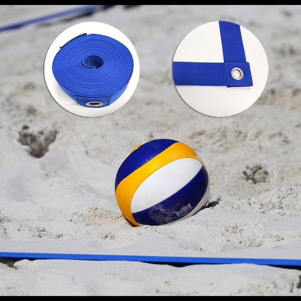 Линия площадки для пляжного волейбола Граница и лицевая линия площадки для пляжного волейбола 16 м X 8 м Официальный размер площадки для пляжного волейбола Комплект линий для площадки для песочного волейбола