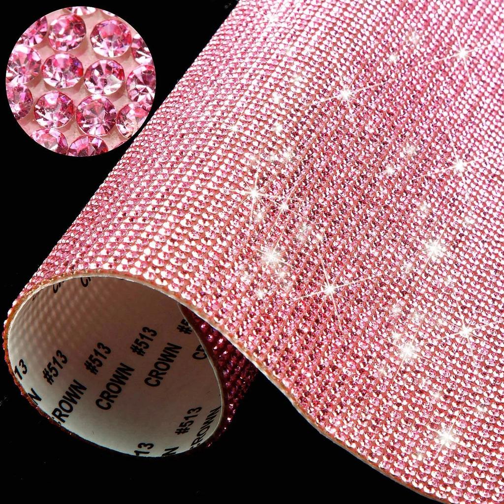 12x20/24x20cm Self-adhesive Rhinestone Crystal Glitter Stickers Sheet DIY Diamond Decoration Sticker Phone Car Trim Decor Decal