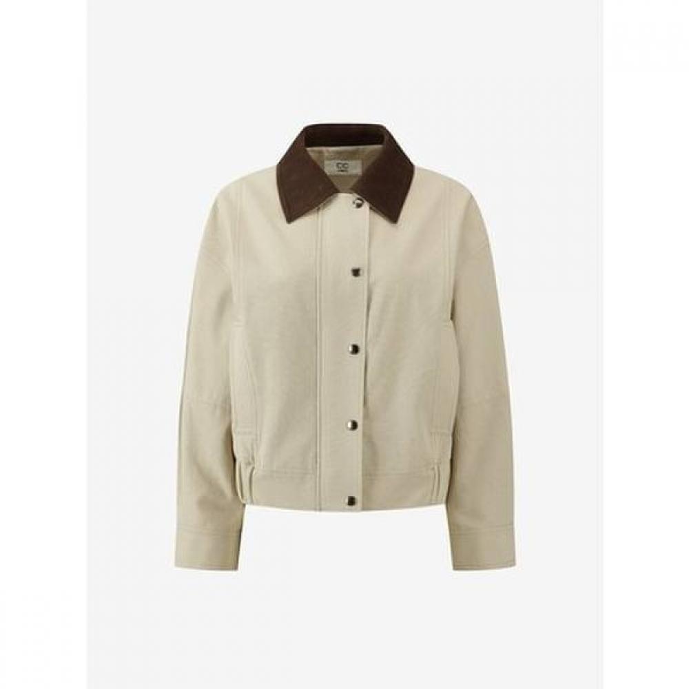Cc Collect Corduroy Collar Cotton Crop Jumper C261msj003