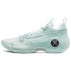 Li Ning WOW 10 Амортизирующие, износостойкие низкие мужские баскетбольные кроссовки Сине-зеленые ABAS083-15