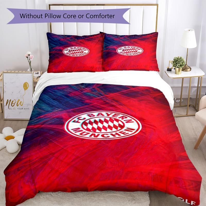 Bayern Munich Bedding Set Breathable Duvet Cover with Pillowcases Decorative Bed Linen for Bedroom Home Decoration Birthday Gift
