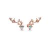 925 Silver Romantic Pink Bow Antler Moon Pearl Pendant Earrings Charm Beads Fit Original DIY Trinkets Jewelry