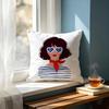 Fashion Lady Portrait Cushion Cover Cushion Cover Set Pcs x x x Pillowcase Decorative Sofa Home Decor