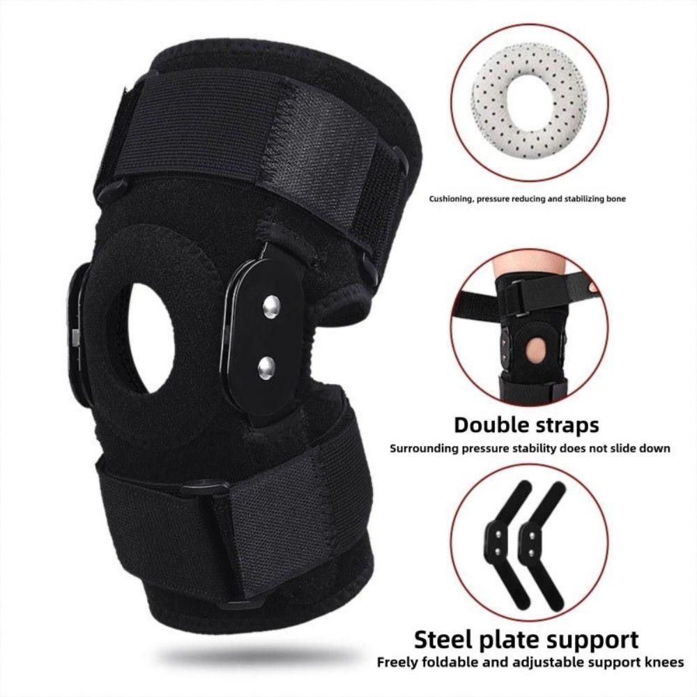 Breathable Knee Brace Adjustable Knee Support Wrap Hinged Knee Brace  for Patella Meniscus Tear