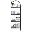 Metal Bookshelf Rustic Bookshelf 4-Tier for Living room Bedroom & Office