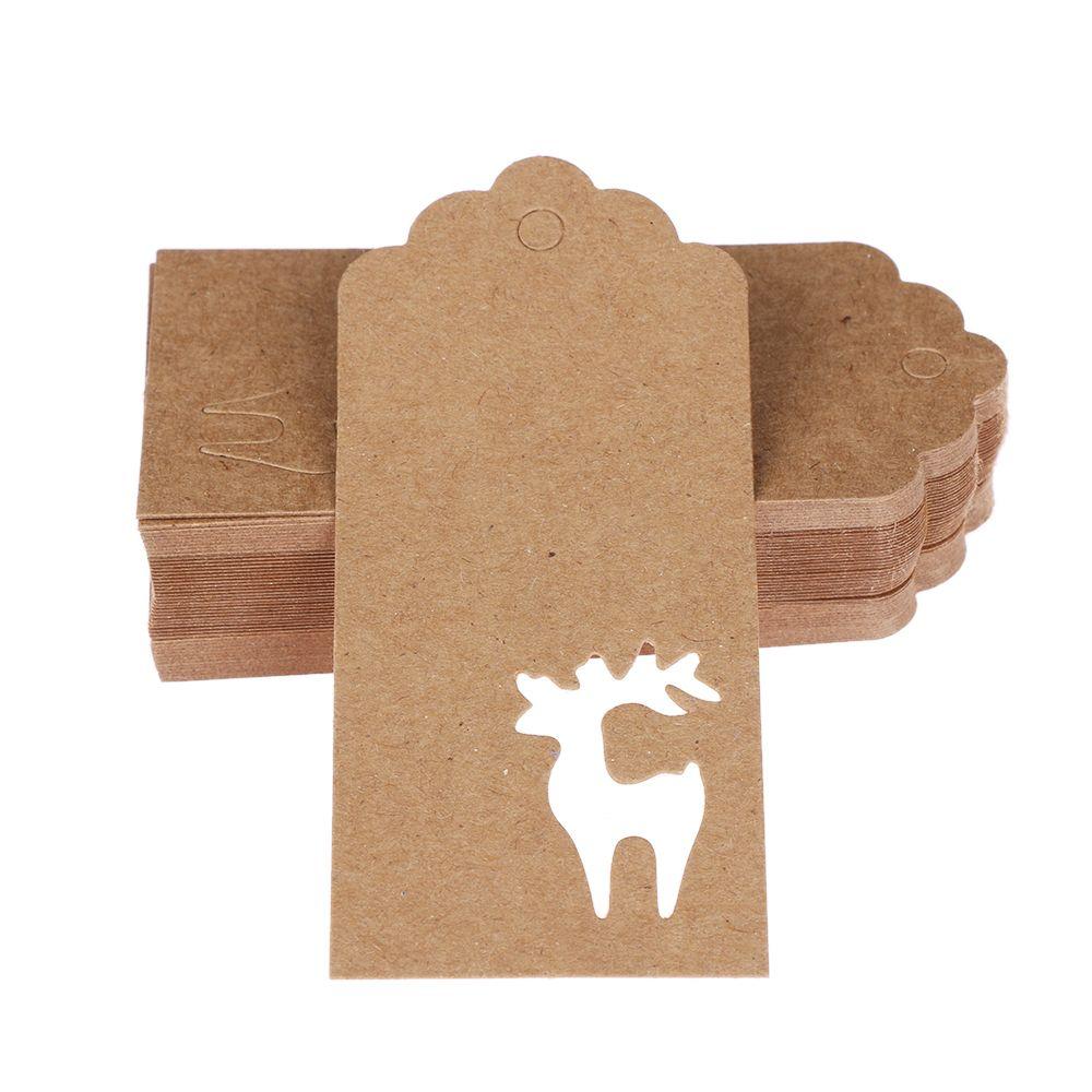 Рождественская елка Сделай сам Крафт-бумага Рождественское украшение Бирка для подарочной коробки Наклейка для пакета для конфет Этикетка для подарочной упаковки