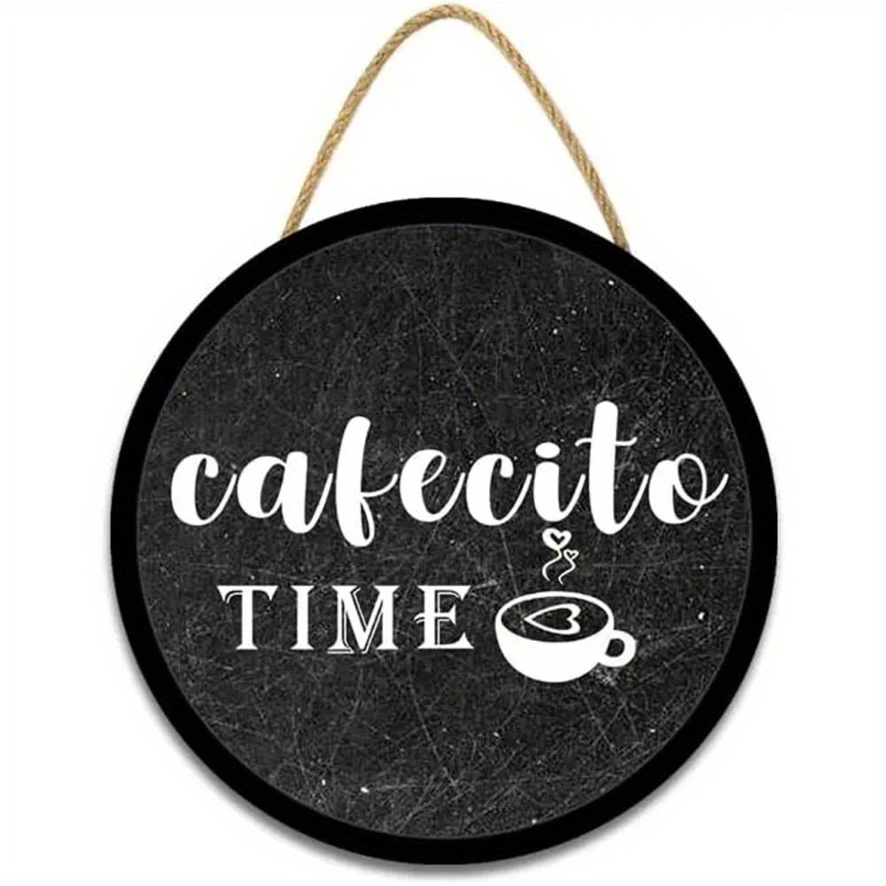 1pc 2d Flat Wood Coffee Signs Decor for Coffee Bar Wood Farmhouse Wall Sign - 20cm Decor for Kitchen Home Office Cafe Coffee Station Housewarming Gift