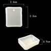 5Pcs/Set Keychain Silicone Mold Set Round Rectangle Pendant Jewelry Making Mould
