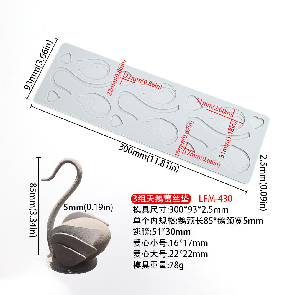 Lobster Crab Fishbone Animal Shape Silicone Cake Lace Mold Butterfly  Swan Cake Decorating Tool DIY French Dessert Baking Tool