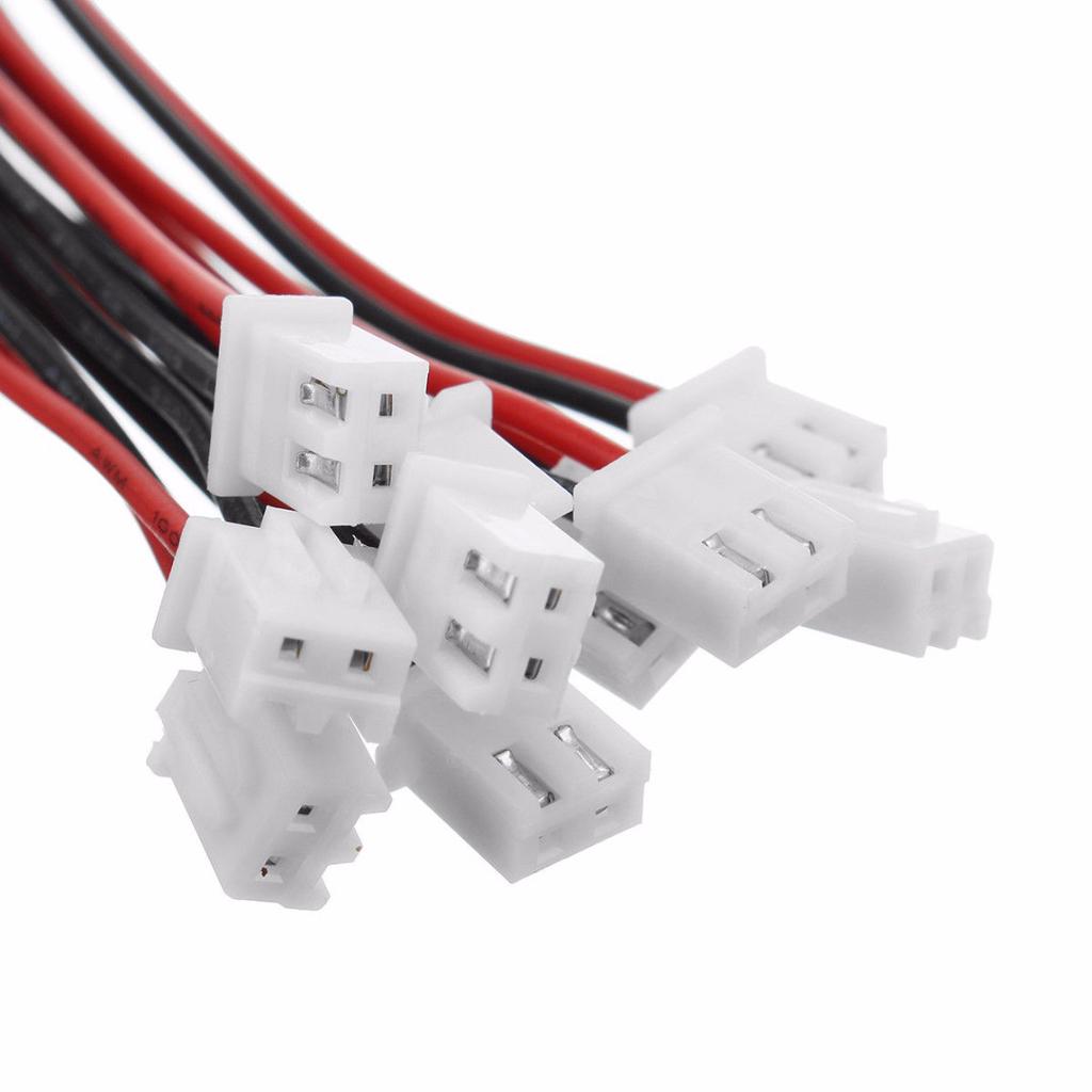 YH  10 Sets 2 Pin 2.54mm JST XH Connector Plug 24AWG With 150mm Length Electric Wires Cables