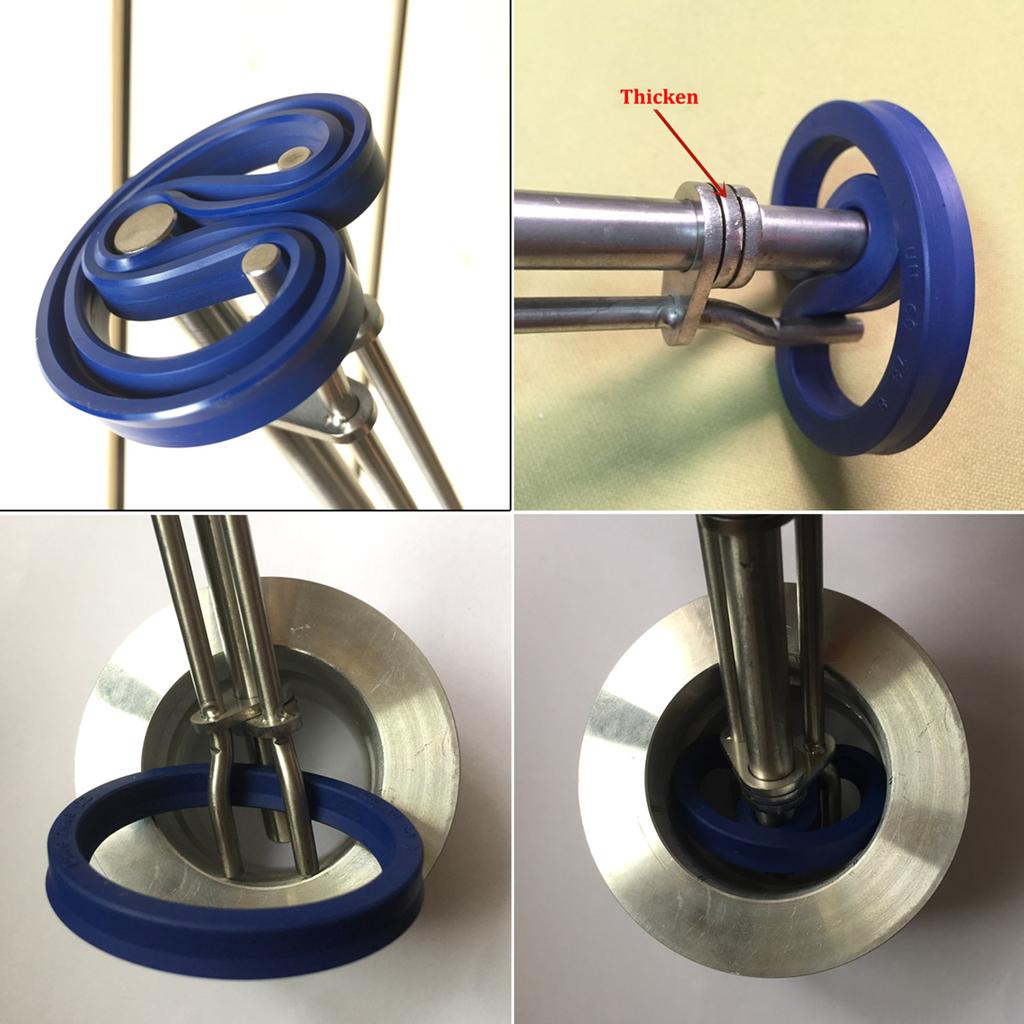 Hydraulic Cylinder Piston Rod Seal U-cup Installation Tools Kit Universal Metal Seals Installation Tool Kit 3pcs S M L