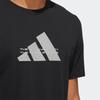 Adidas Спортивная футболка с коротким рукавом и логотипом Alphabet, мужские топы, черный HE9937