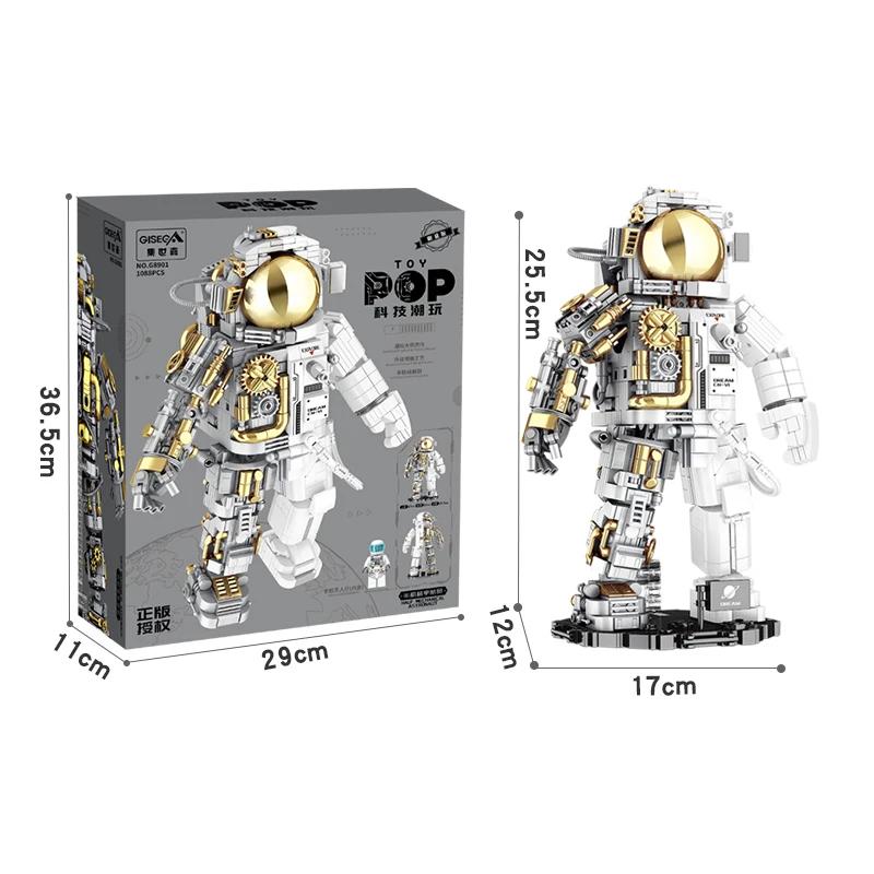 1088PCS Mechanical Aerospace Astronaut Building Blocks Space Detect Assemble Bricks Toys Desk Decoration Gift for Children